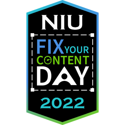NIU Fix Your Content Day